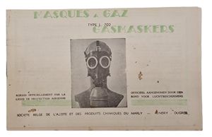 Original WW2 Belgian Brochure - Masques a Gas Gasmaskers Type …