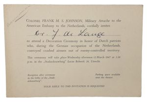 Document - Invitation card Stadsschouwburg Utrecht (1947)