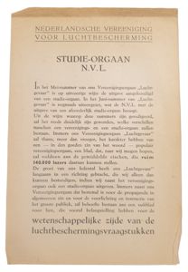 LBD - Luchtbeschermingsdienst Studie-Orgaan NVL flyer