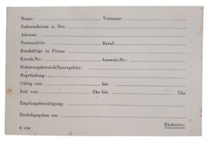 Document - Infocard civilian