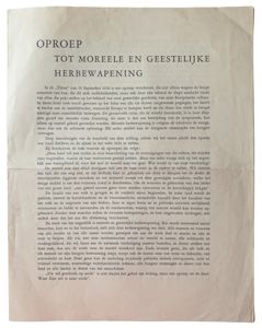 Document - ''Oproep tot moreel en geestelijke herbewapening''