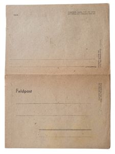 Unused feldpost letter