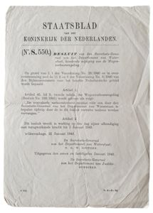 Document - Notice change of road traffic regulation 1943