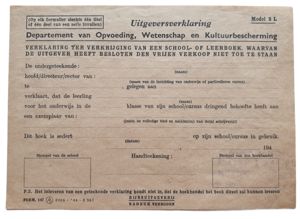 Unused document usage of schoolbooks