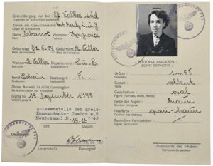 Original WW2 French Document - Ausweis an der Demarkationslinie, St …