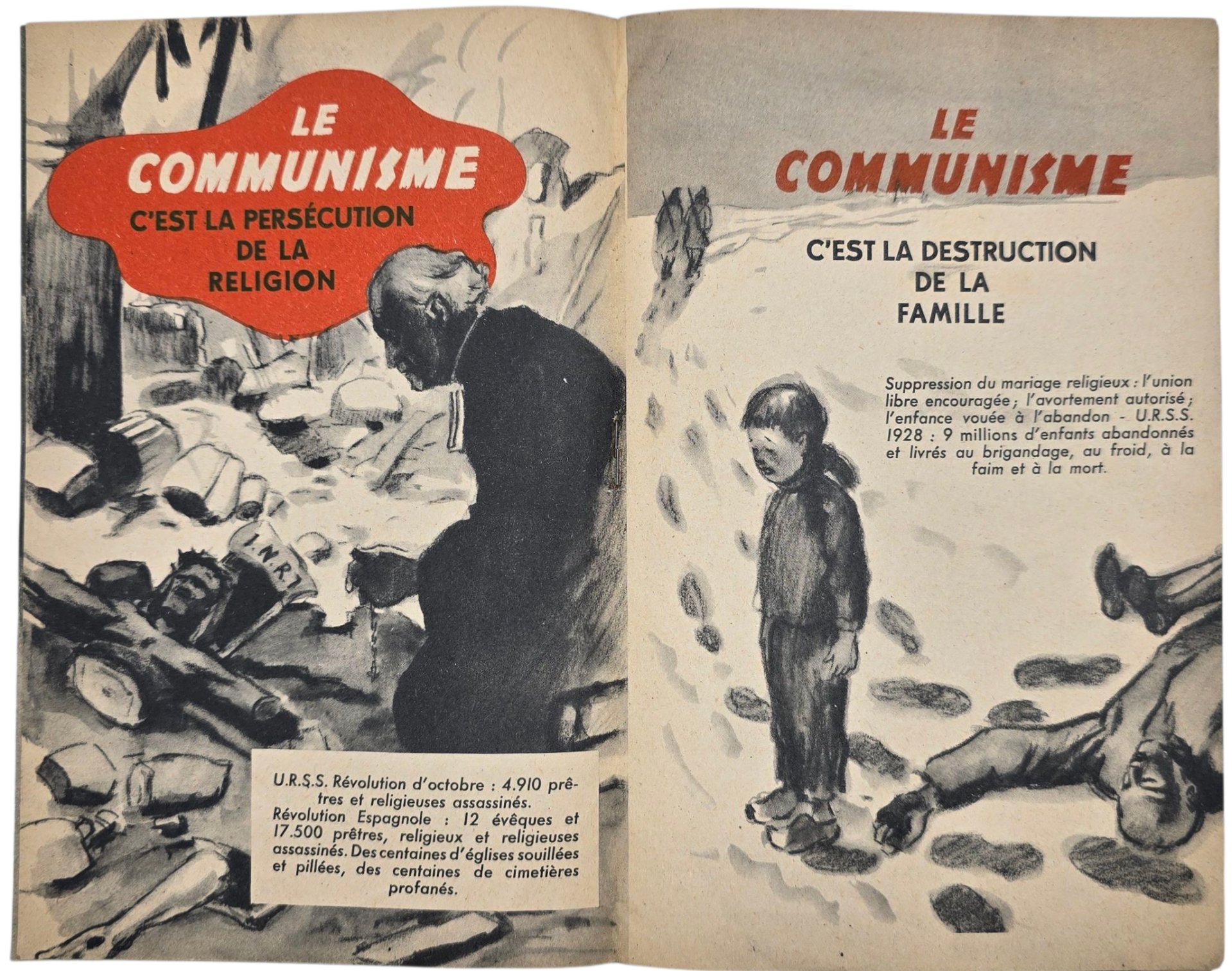 Original WW2 French Brochure - Le Communisme c'est La vie triste, morne, grise — image 3