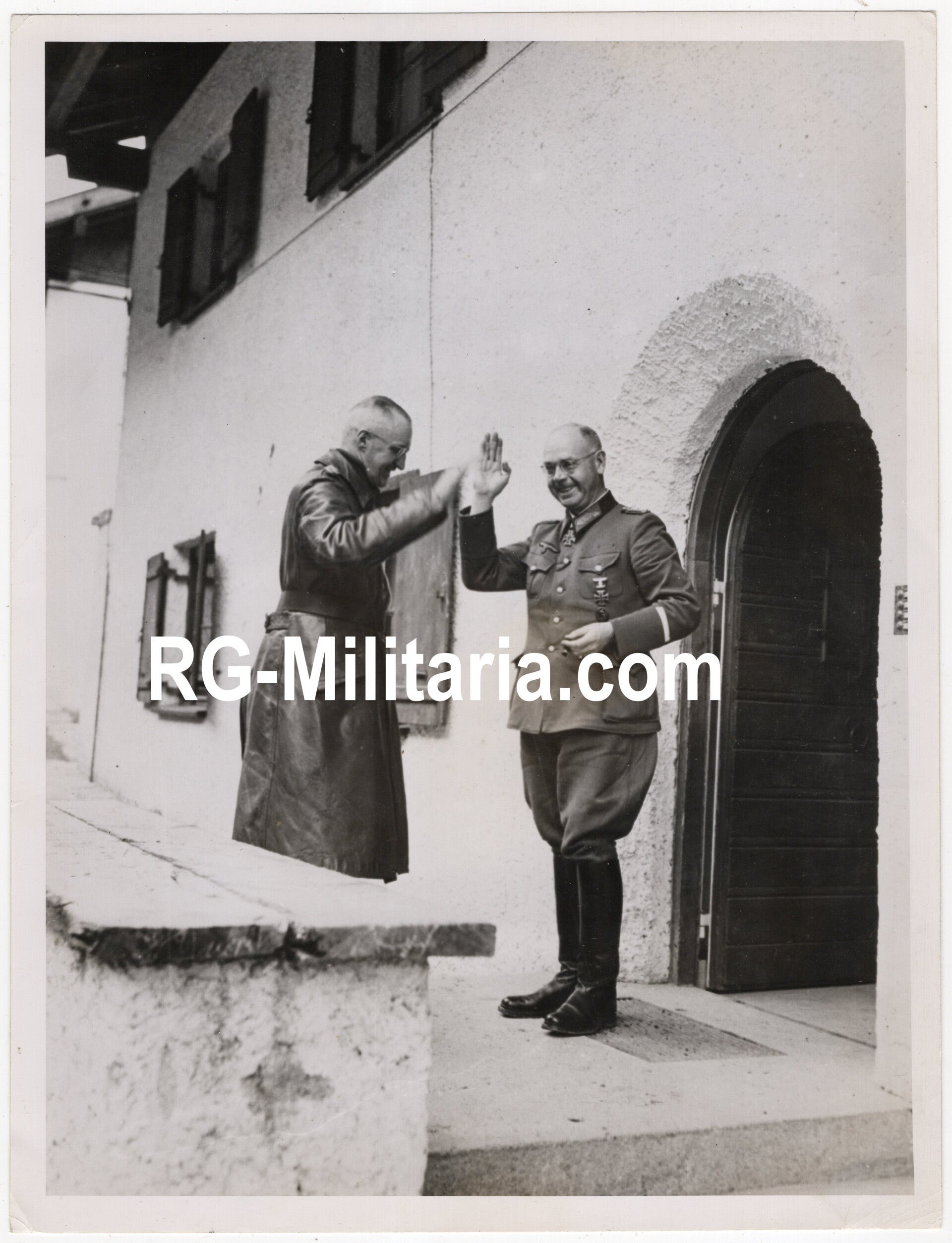 Original WW2 German Press Photo - 19th Army surrenders, General Fischer von Weikerstahl and General Erich Brandenberger, Austria (1945) — image 3