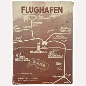 Original WW2 German Magazine - Flughafen Zeitschrift 7th Year No. …
