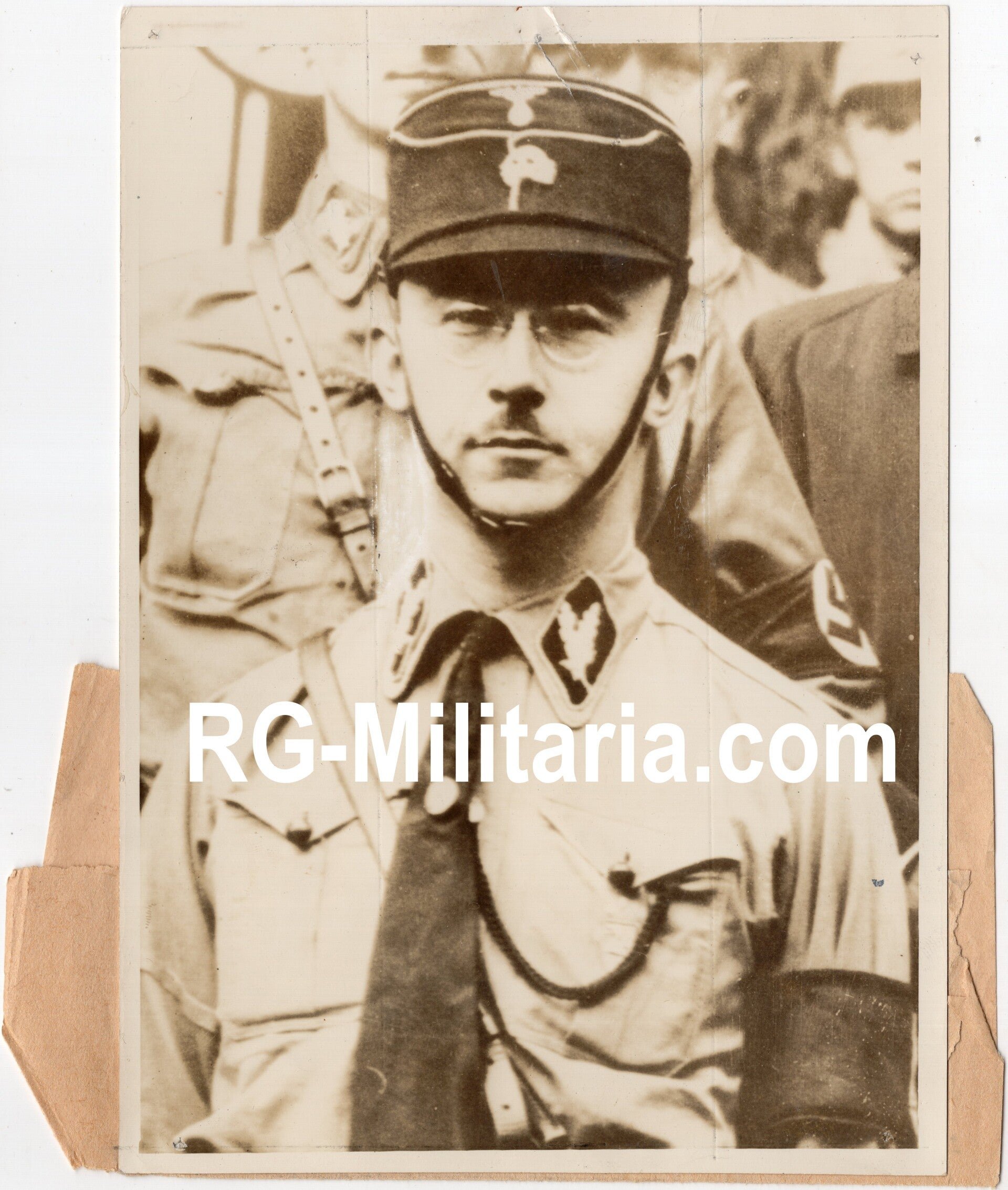 Original WW2 US Press Photo - Reichsführer SS Heinrich Himmler in early uniform (1934) — image 3