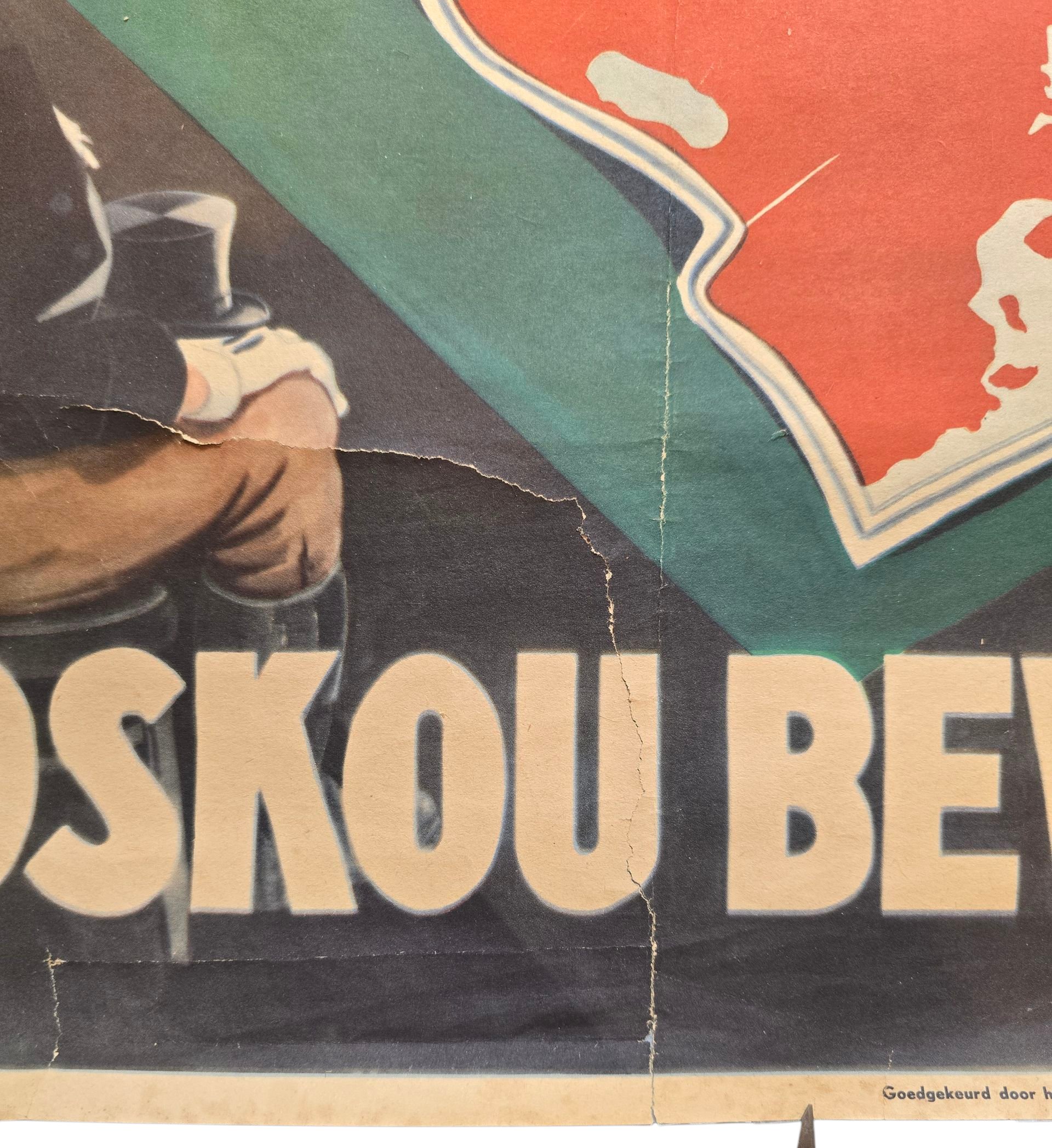 Original WW2 Dutch Collaboration NSB Poster - Moskou Beveelt! (1943) — image 8