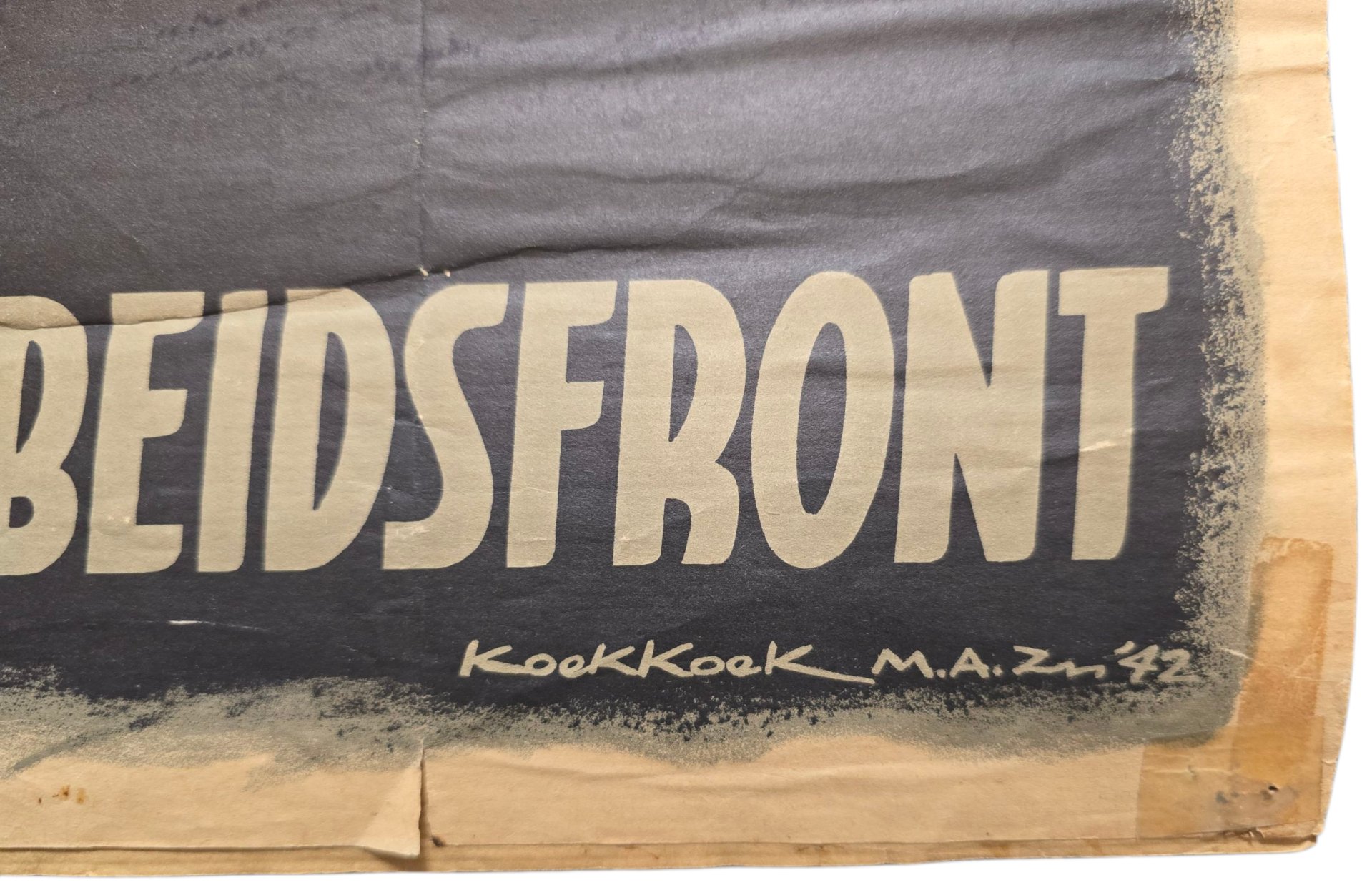 Original WW2 Dutch Collaboration NAF Poster - Weg er mee door het Nedrlandsche Arbeidsfront, Koekkoek (1942) — image 5