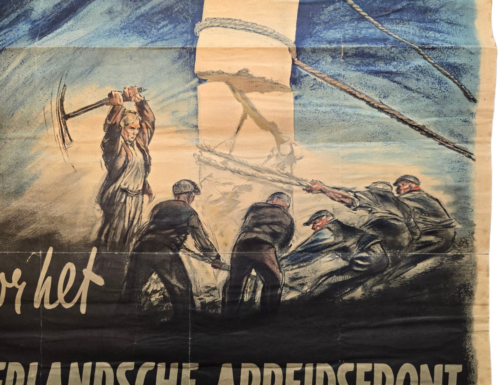 Original WW2 Dutch Collaboration NAF Poster - Weg er mee door het Nedrlandsche Arbeidsfront, Koekkoek (1942) — image 6