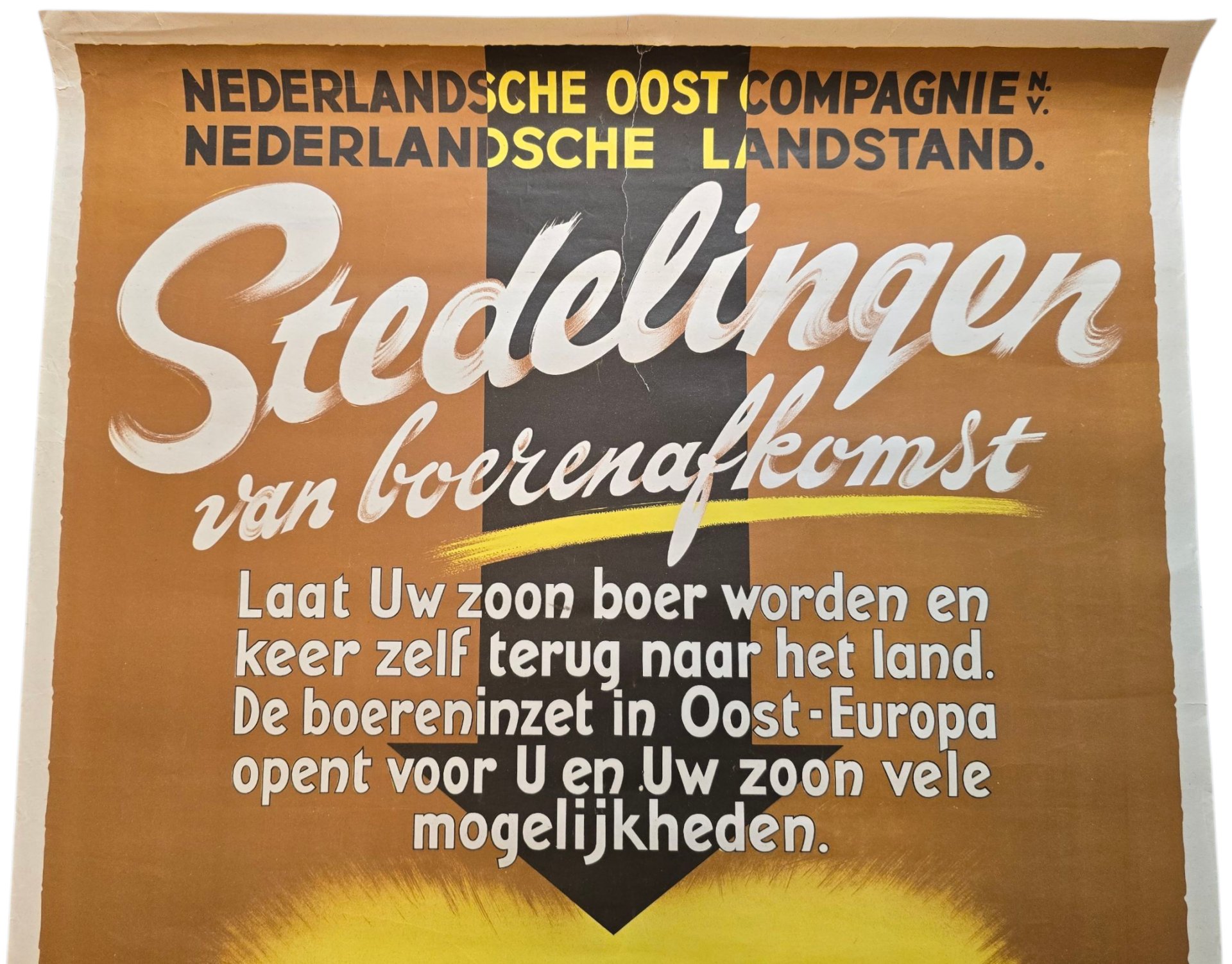 Original WW2 Dutch Collaboration NOC Poster - Nederlandsche Oost Compagnie, Roskam Krasnapolsky, Amsterdam (1943) — image 2