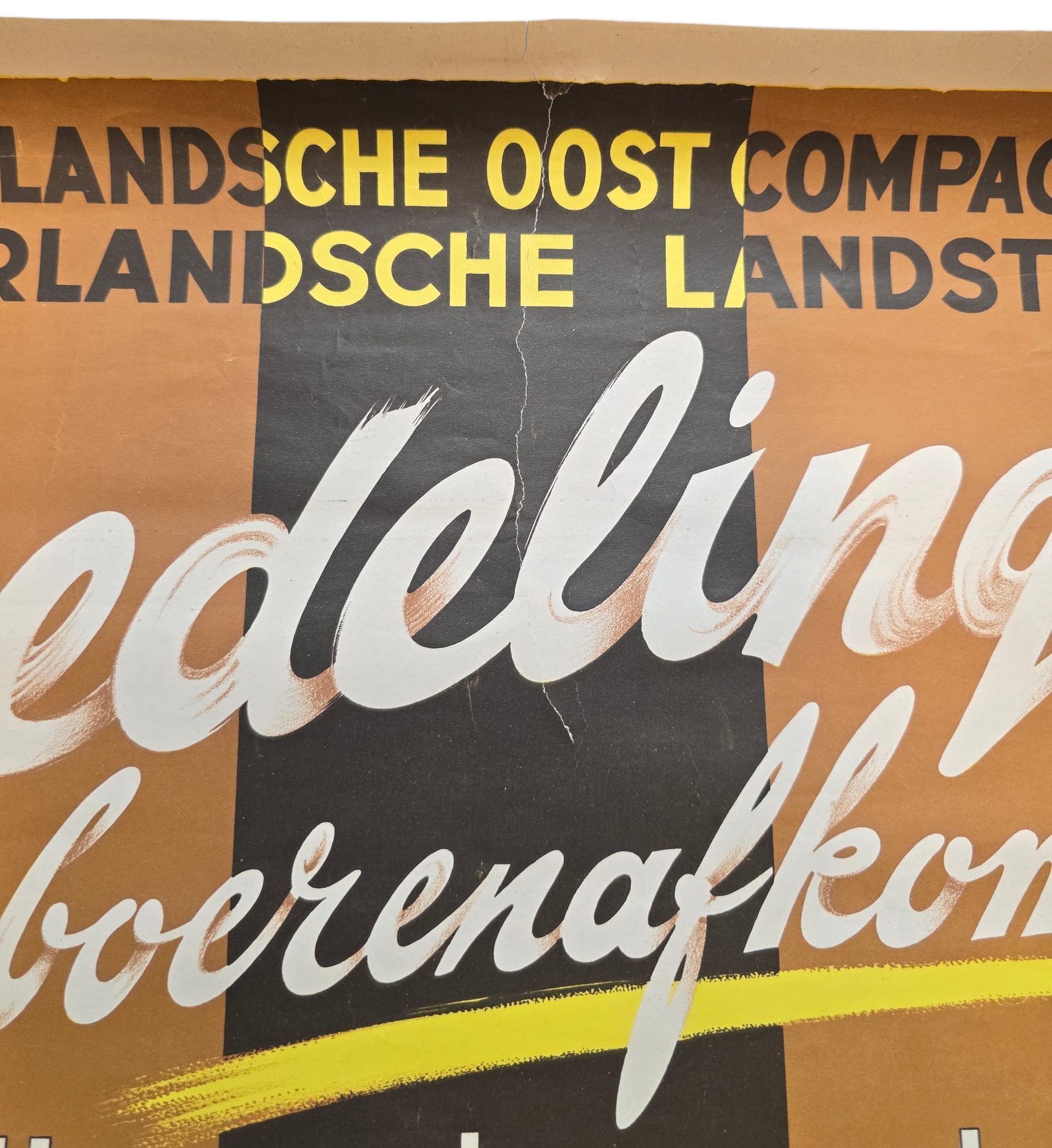 Original WW2 Dutch Collaboration NOC Poster - Nederlandsche Oost Compagnie, Roskam Krasnapolsky, Amsterdam (1943) — image 8