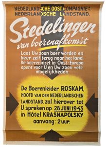 Original WW2 Dutch Collaboration NOC Poster - Nederlandsche Oost Compagnie, …