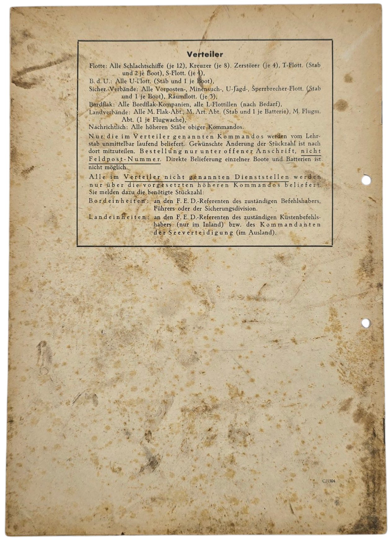 Original WW2 German Kriegsmarine Document - Erkennungsdienst der Kriegsmarine Nr. 30 (1944) — image 3