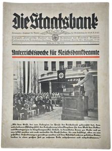 Original WW2 German NSDAP Magazine - Die Staatsbank, 2nd Year …