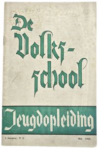 Original WW2 Flemish Collaboration Magazine - De Volksschool Jeugdopleiding 1st …