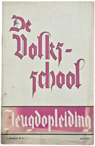 Original WW2 Flemish Collaboration Magazine - De Volksschool Jeugdopleiding 1st …