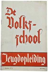 Original WW2 Flemish Collaboration Magazine - De Volksschool Jeugdopleiding 1st …
