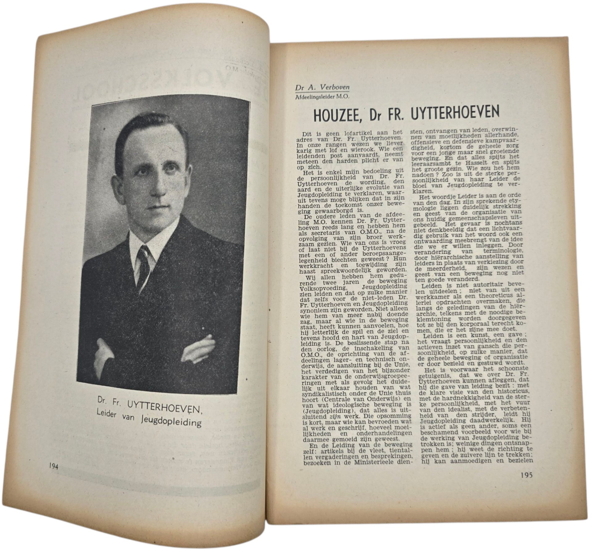 Original WW2 Flemish Collaboration Magazine - De Volksschool Jeugdopleiding 2nd year No. 3 & 4, November December (1942) — image 3