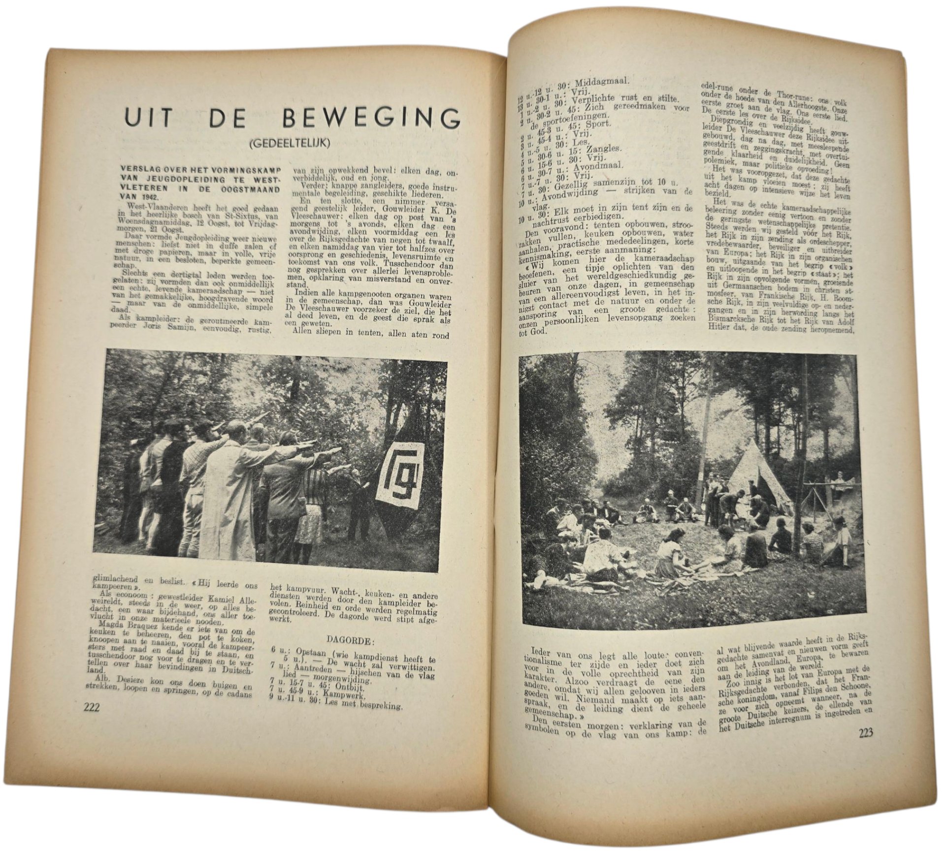 Original WW2 Flemish Collaboration Magazine - De Volksschool Jeugdopleiding 2nd year No. 3 & 4, November December (1942) — image 4
