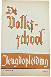 Original WW2 Flemish Collaboration Magazine - De Volksschool Jeugdopleiding 2nd …