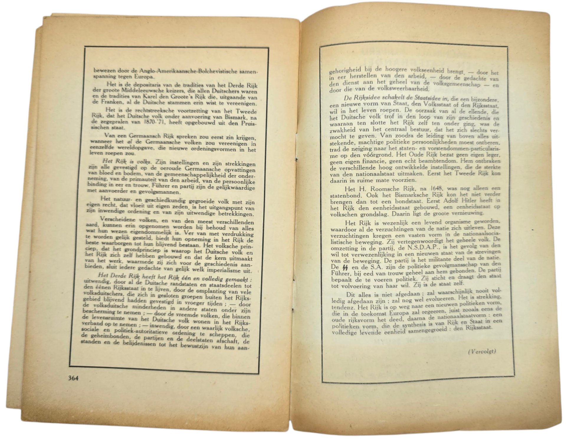 Original WW2 Flemish Collaboration Magazine - De Volksschool Jeugdopleiding 2nd year No. 10, June (1943) — image 3