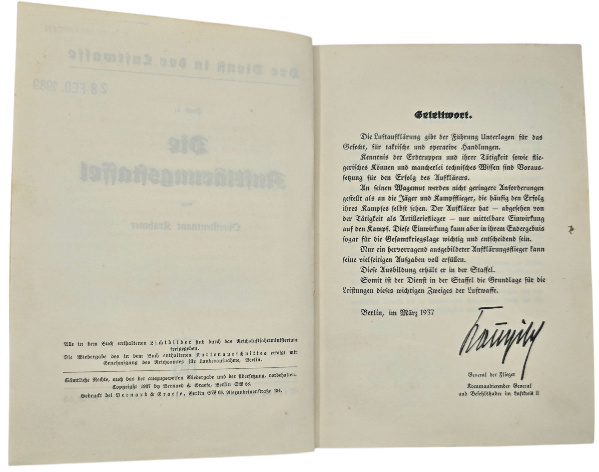 Original WW2 German Book - Die Aufklärungsstaffel Oberstleutnant Krahmer (1937) — image 4