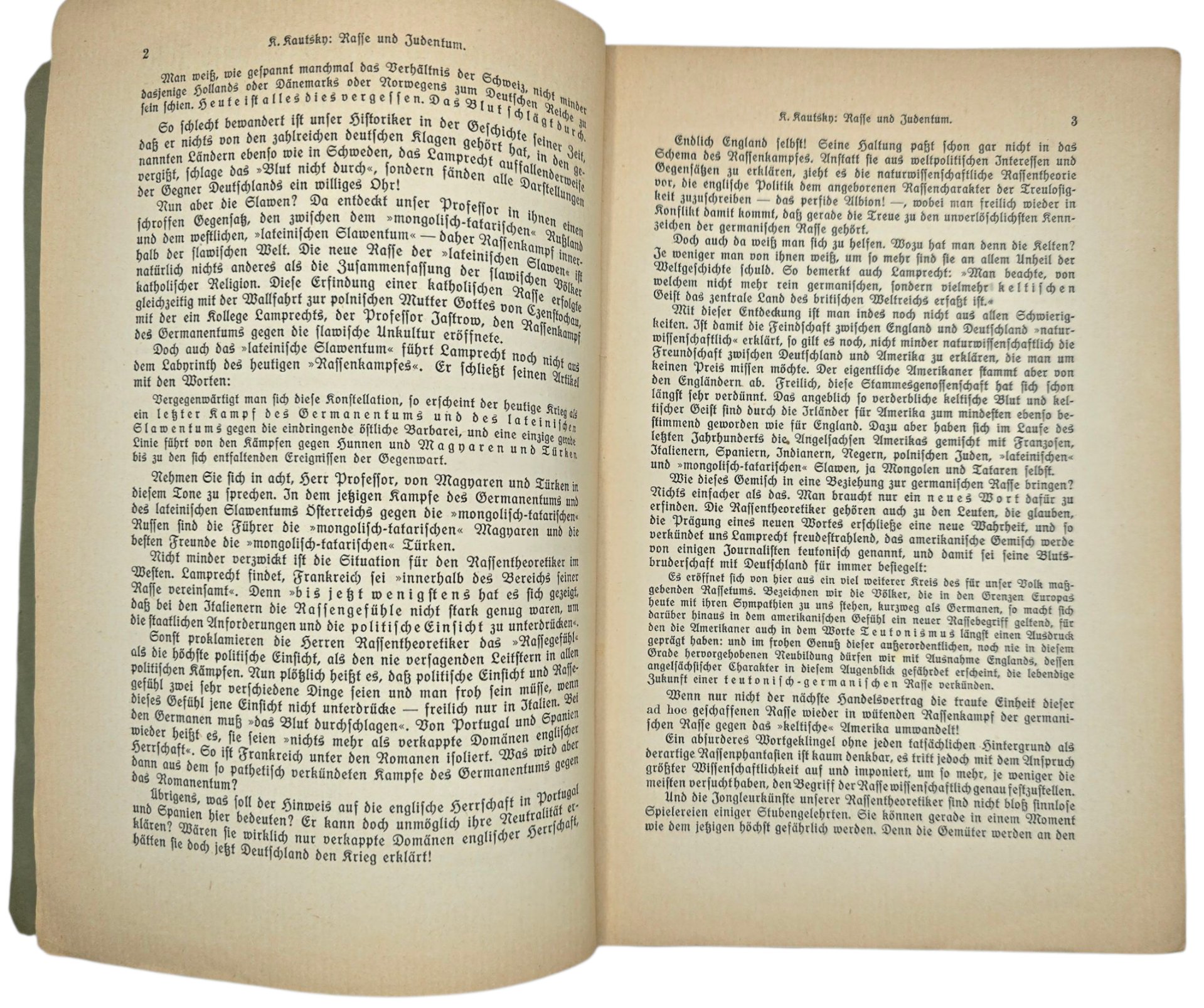 Original WW1 German Brochure - Rasse und Judentum, K. Krautsch (1914) — image 3