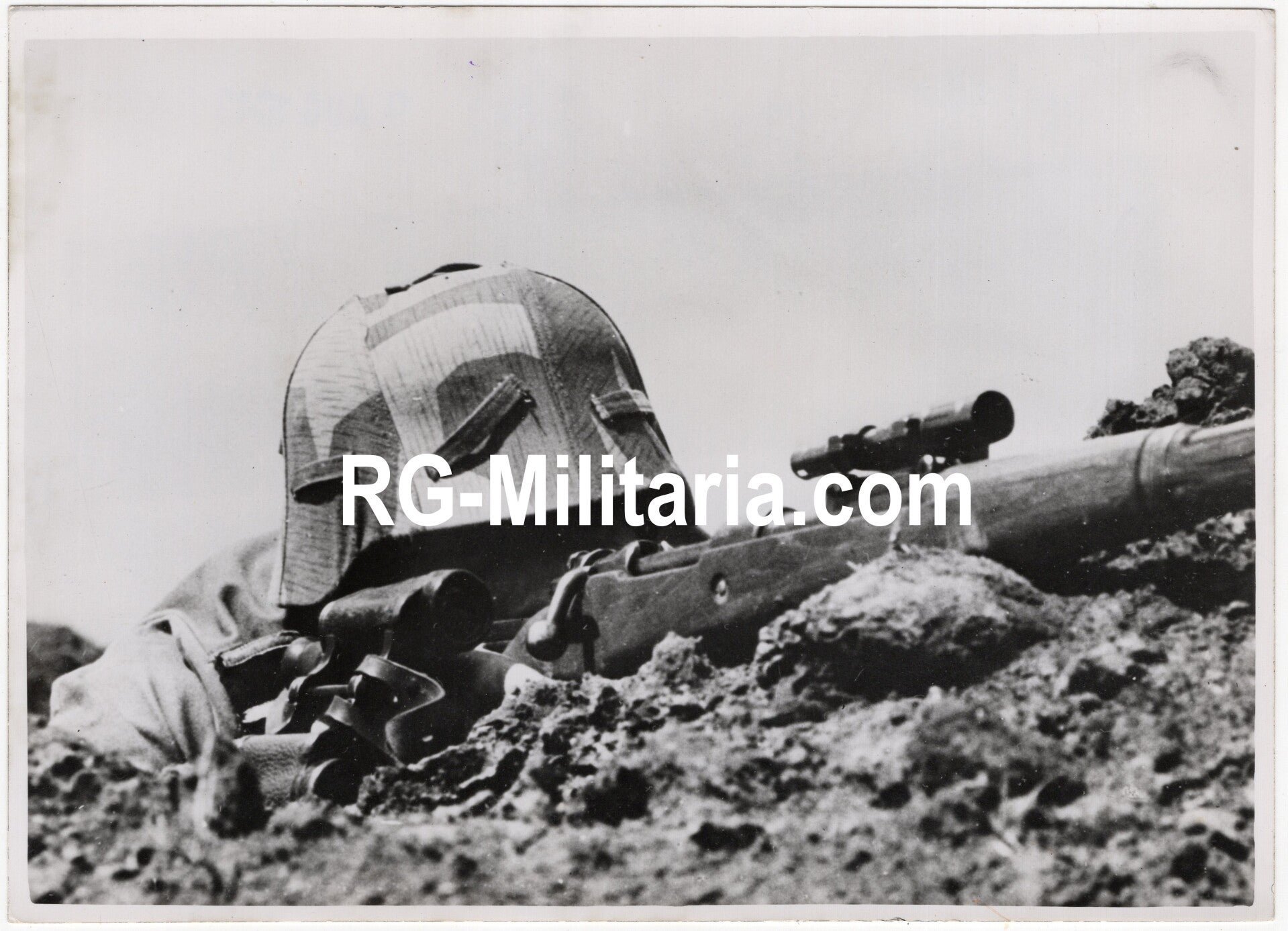Original WW2 German Press Photo - Wehrmacht Sniper on the front (1943) — image 3