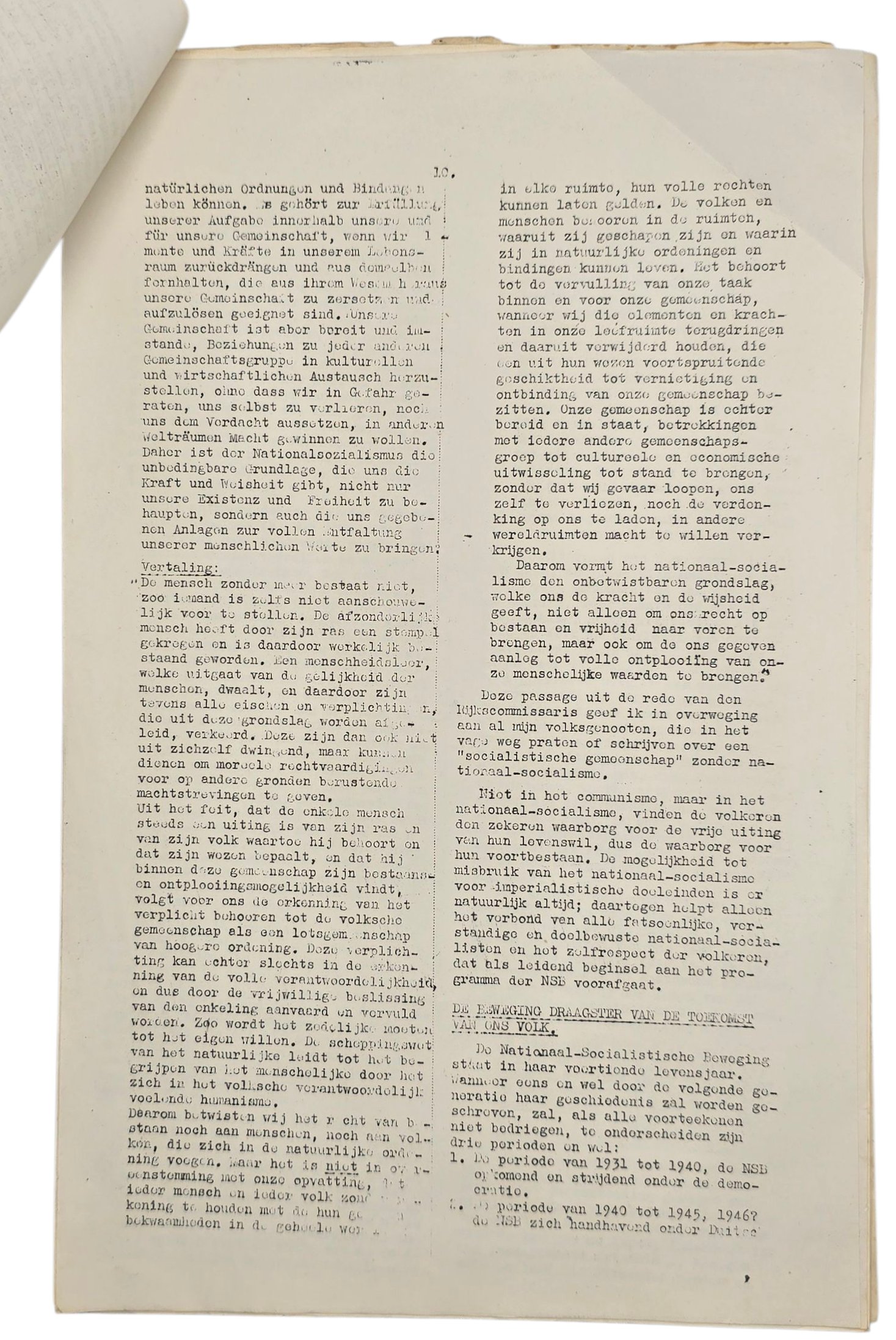 Original WW2 Dutch Collaboration NSB Newspaper - Volk en Vaderland, 13th year No. 15, Emergency edition, 13th of April (1945) — image 3