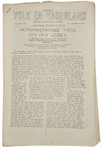 Original WW2 Dutch Collaboration NSB Newspaper - Volk en Vaderland, …