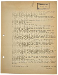 Original WW2 Dutch Liberation Document - Liberation of Leeuwarden arrest …