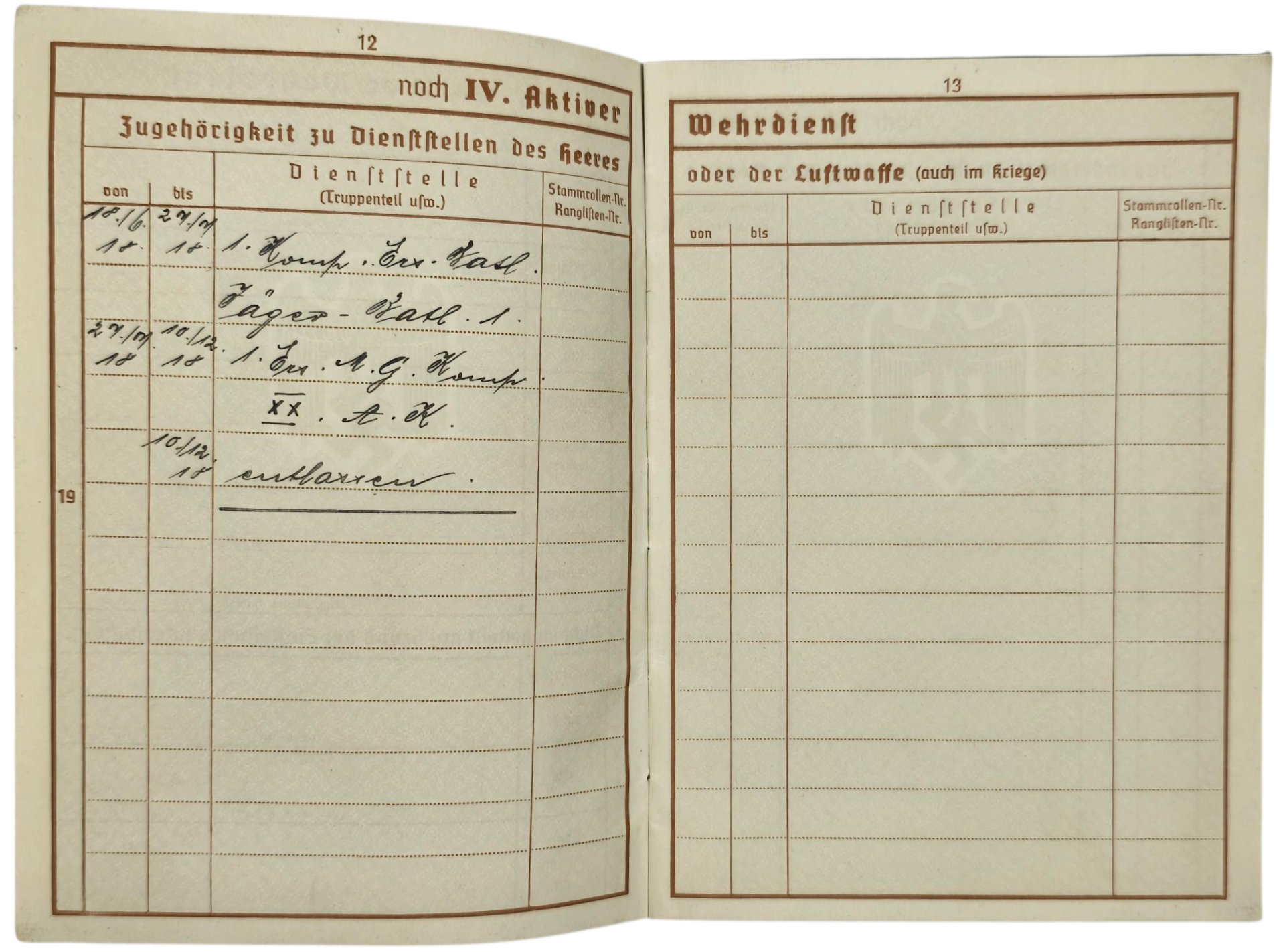 Original WW2 German Document - Wehrpass Herne (1937) — image 5