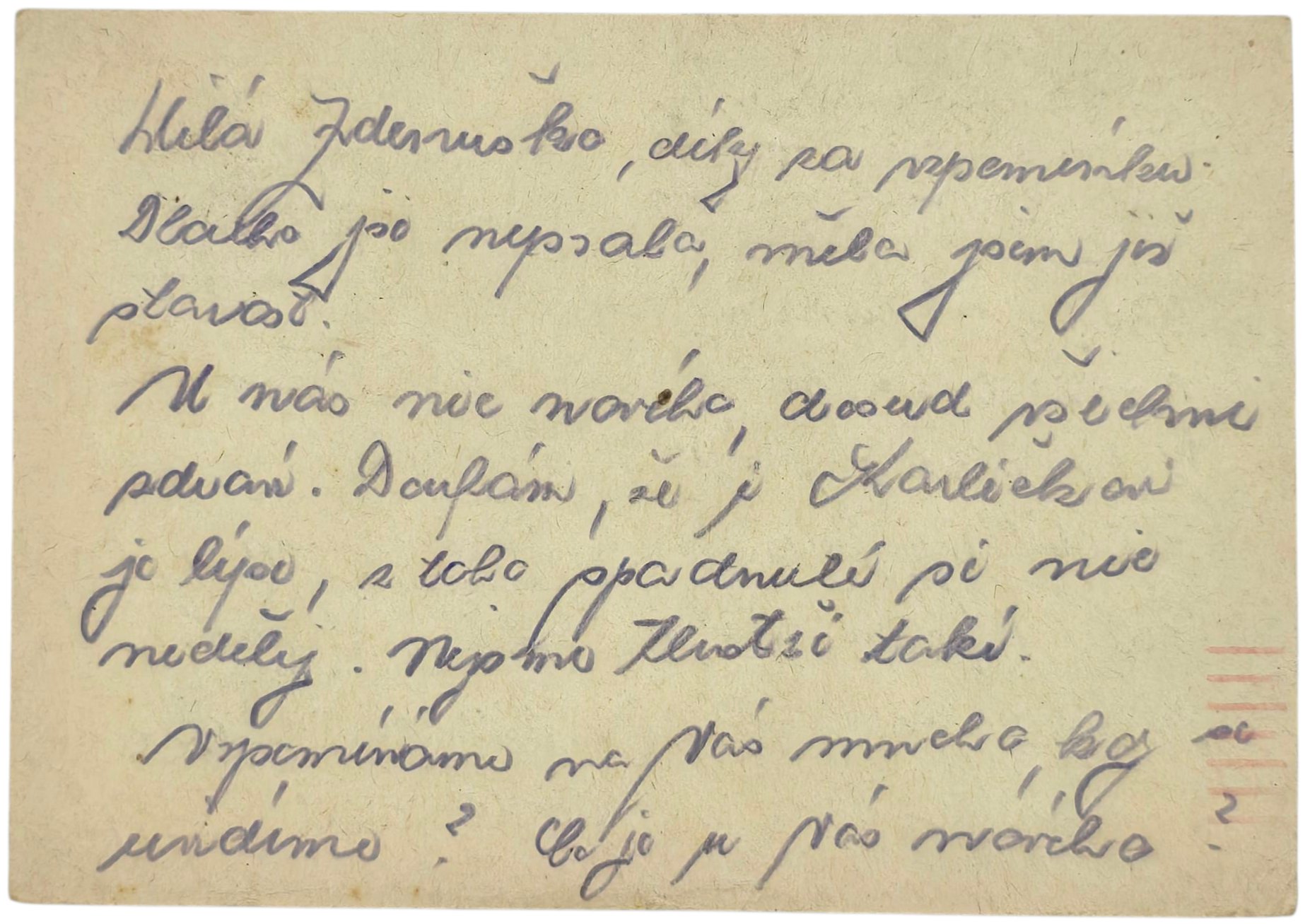 Original WW2 Dutch Document - Letter Munchengratz Tsjechoslowakia to Nijverdal, Holland (1944) — image 2