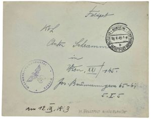 Original WW2 Dutch Document - Envelope Wehrmachtskommandantur Arnhem (1943)