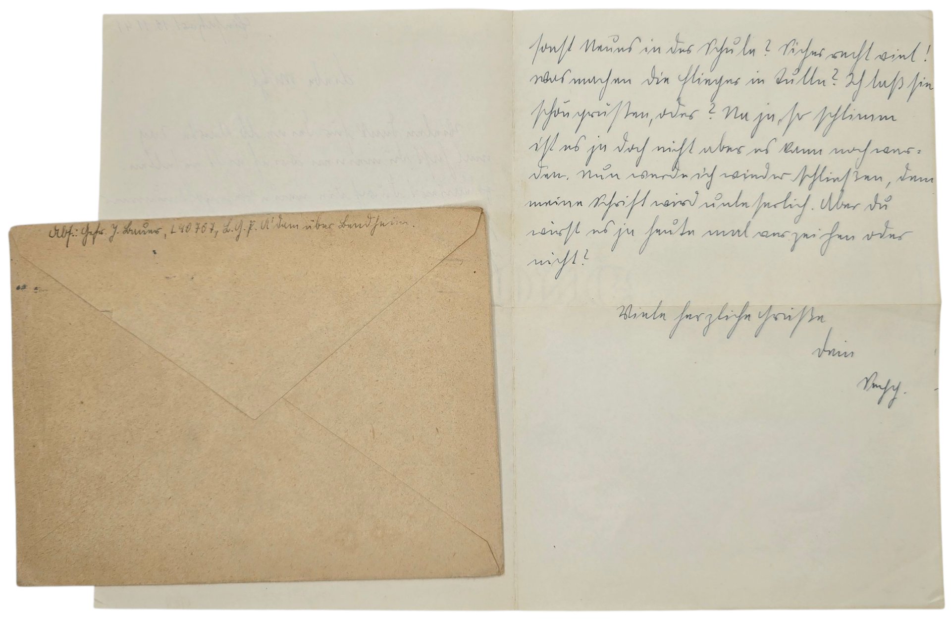 Original WW2 Dutch Document - Feldpost Front-Reparaturbetrieb Wassenaar, Den Haag (1941) — image 2