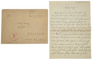 Original WW2 Dutch Document - Feldpost Front-Reparaturbetrieb Wassenaar, Den Haag …