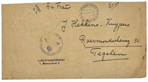 Original WW2 Dutch Waffen SS Document - Envelope SS Fürsorgeoffizier …