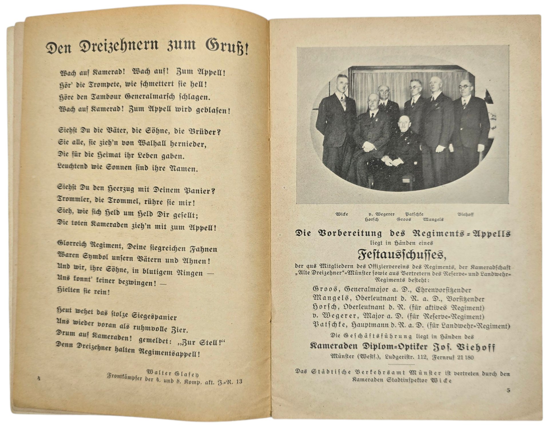 Original WW2 German Brochure - Regimentsappell Infanterie Regimenter 13, Münster (1938) — image 4