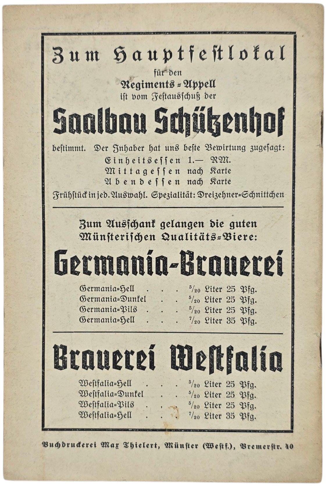 Original WW2 German Brochure - Regimentsappell Infanterie Regimenter 13, Münster (1938) — image 8