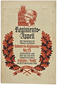 Original WW2 German Brochure - Regimentsappell Infanterie Regimenter 13, Münster …