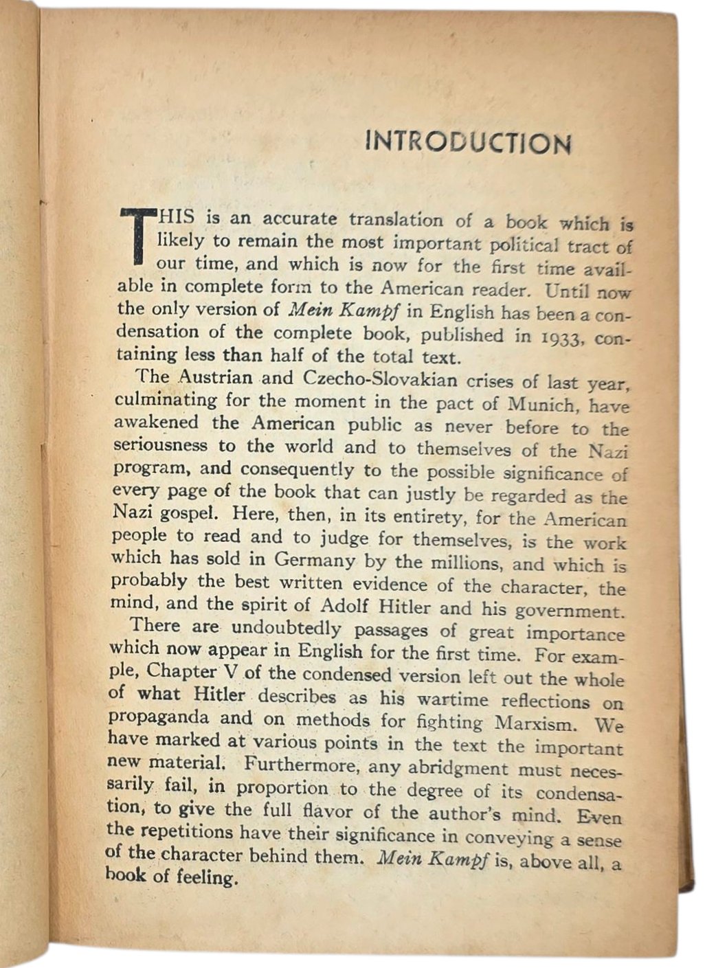 Original WW2 American Book - Mein Kampf, Adolf Hitler, Complete and Unabridged Fully Annotated (1939) — image 6