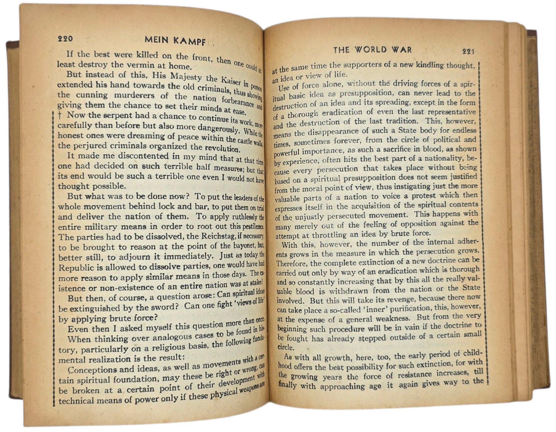 Original WW2 American Book - Mein Kampf, Adolf Hitler, Complete and Unabridged Fully Annotated (1939) — image 8