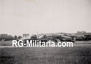 Original WW2 German Photo - Dutch LVA Fokker airplanes with …