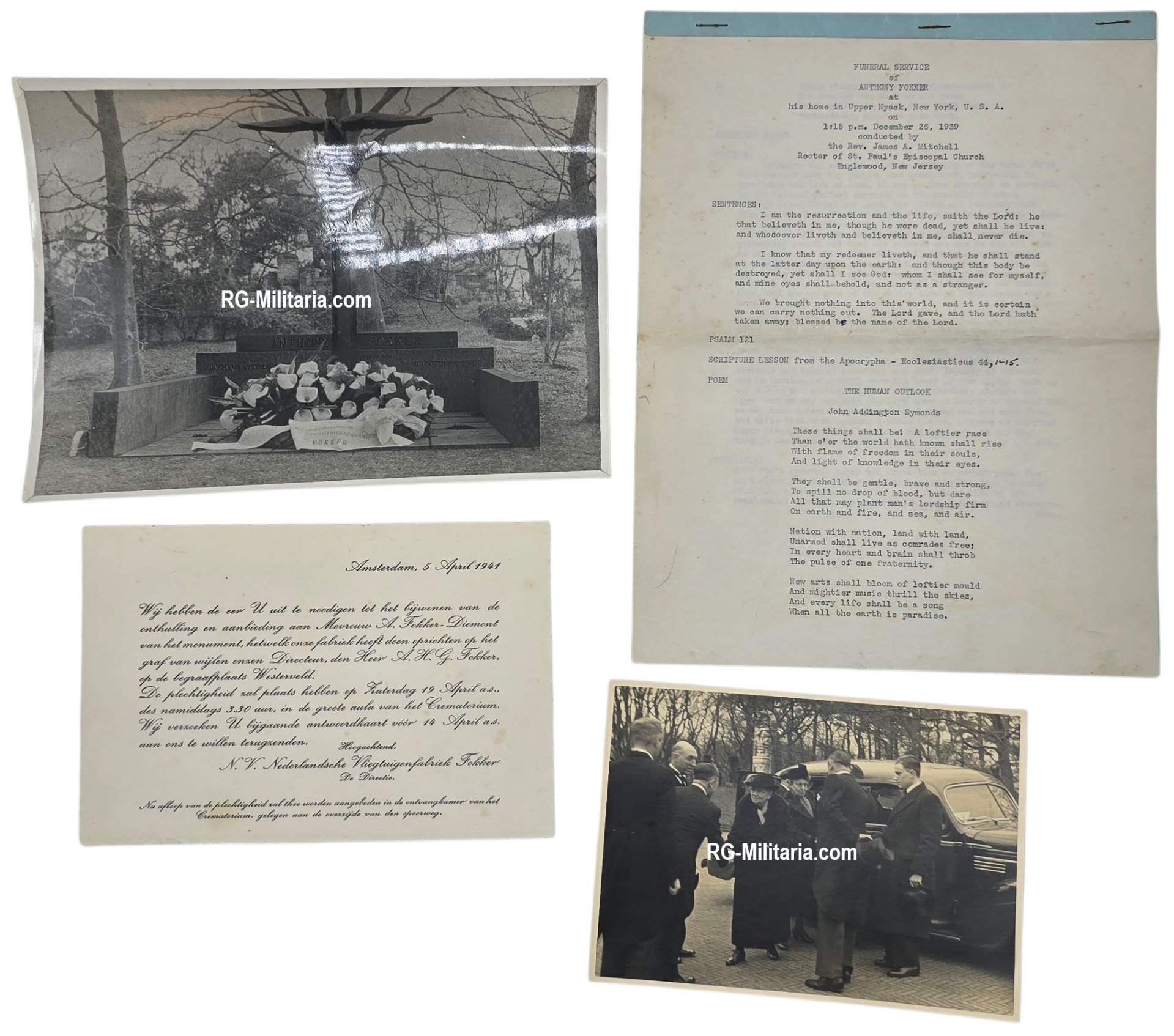 Original Dutch Aviation Grouping – Personal Documents, Anthony Fokker Family (1911–1947) — image 25