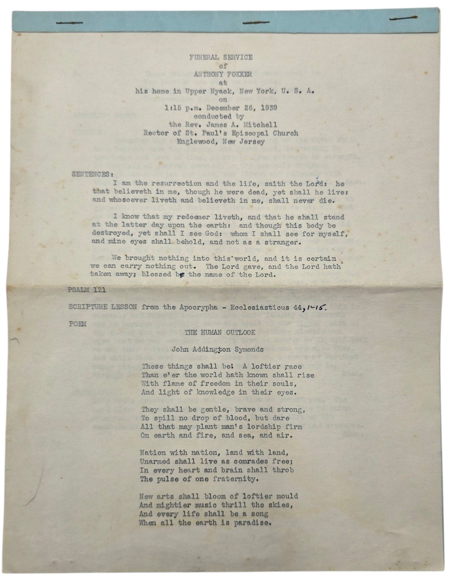 Original Dutch Aviation Grouping – Personal Documents, Anthony Fokker Family (1911–1947) — image 29