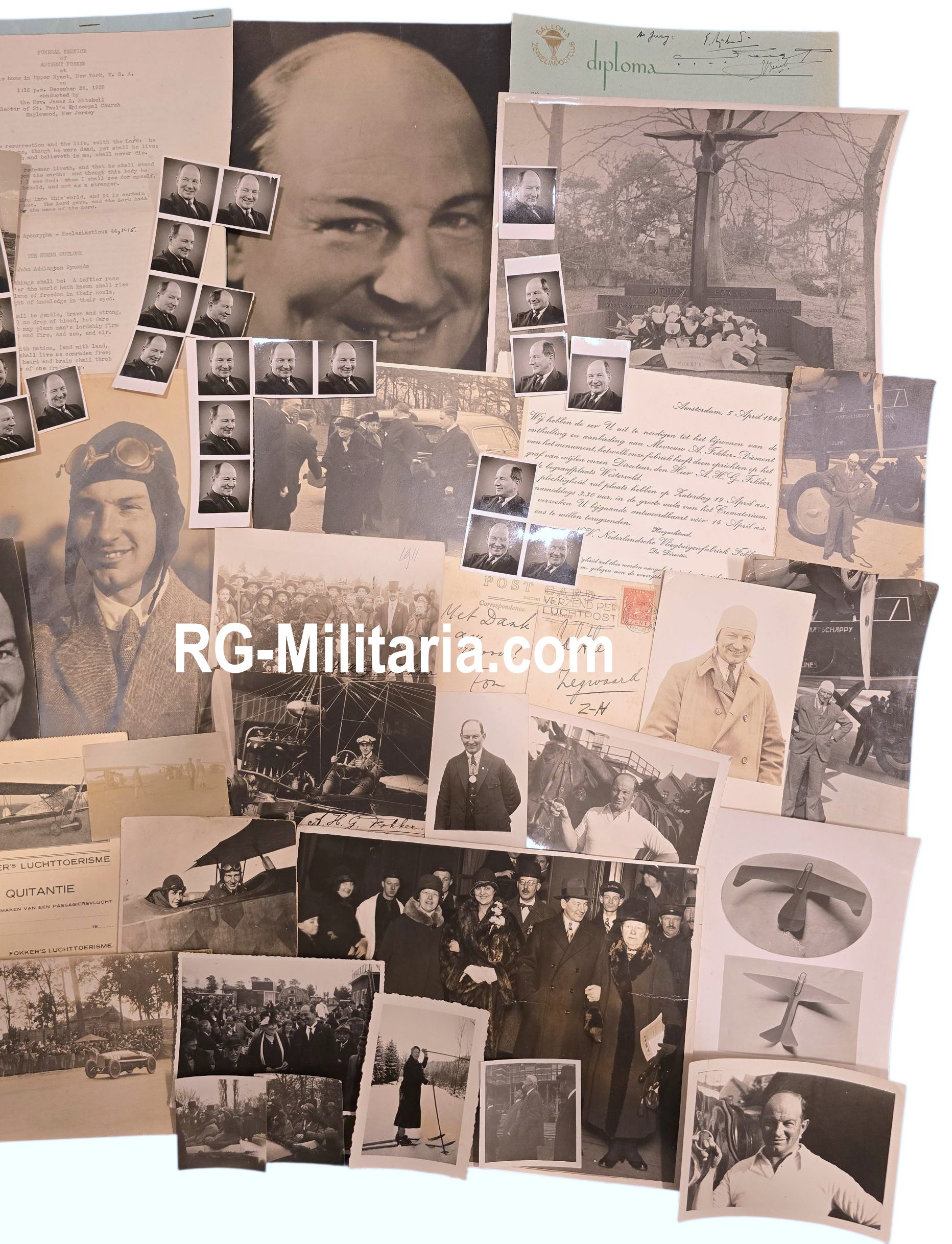 Original Dutch Aviation Grouping – Personal Documents, Anthony Fokker Family (1911–1947) — image 3