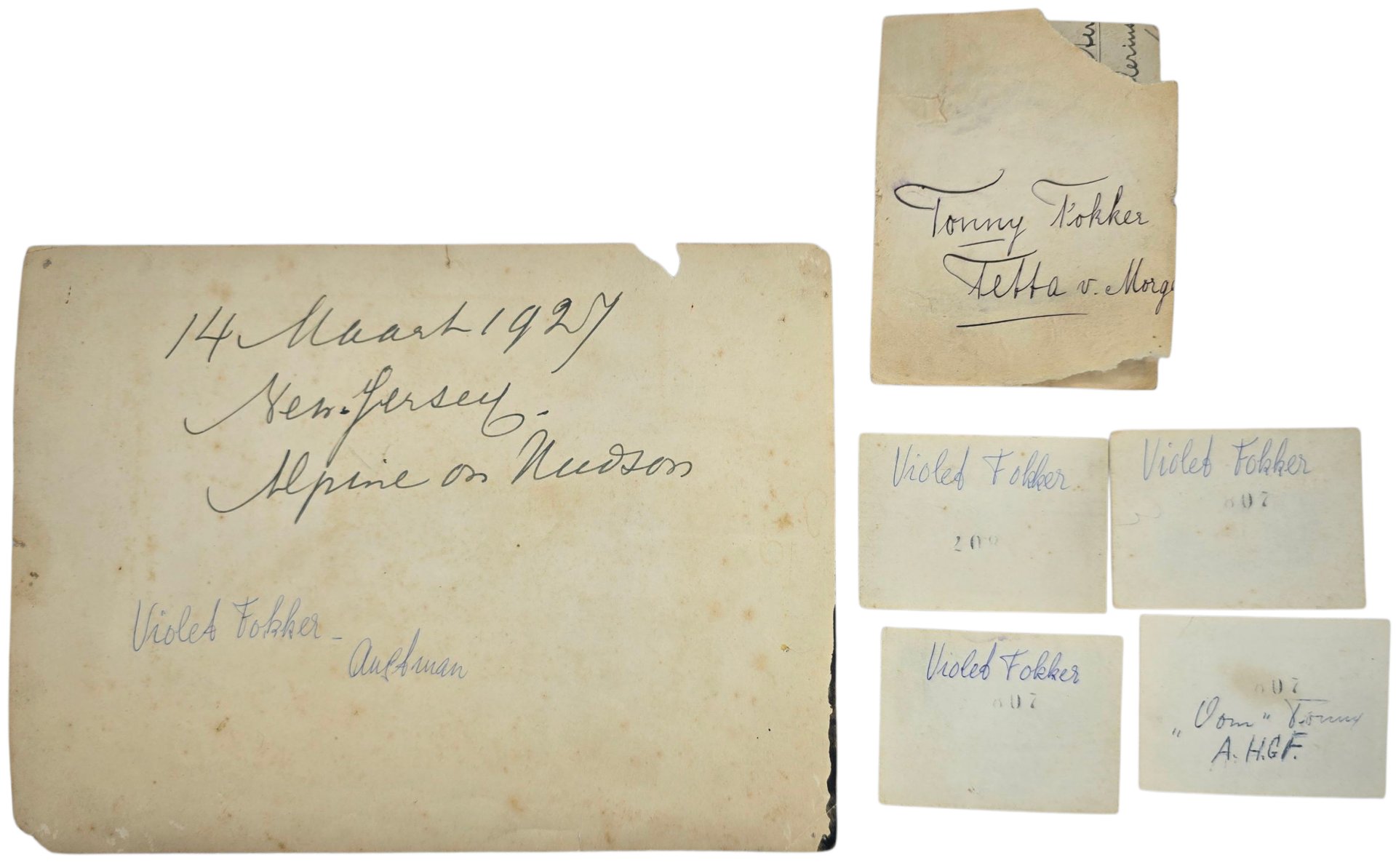 Original Dutch Aviation Grouping – Personal Documents, Anthony Fokker Family (1911–1947) — image 39